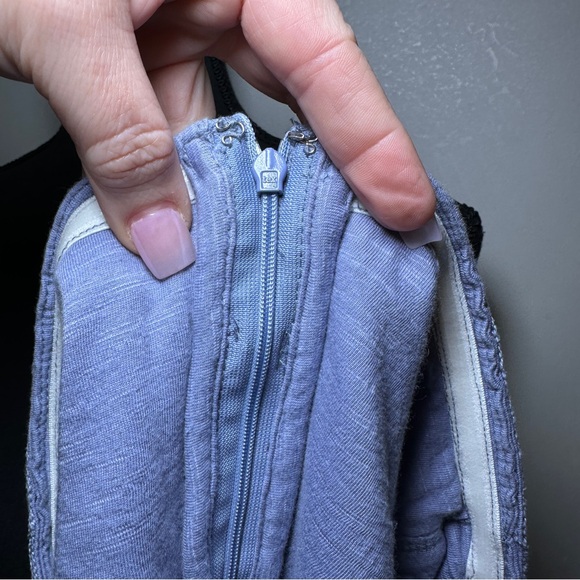 Free People Purple Float On Ruffle Off The Shoulder Crop Tube Top Lace Trim Boho - Picture 11 of 12